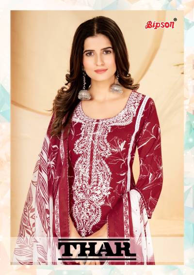 Thar 2207 By Bipson Fancy Cotton Summer Wear Salwar Kameez Collection